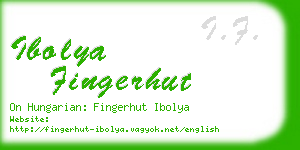 ibolya fingerhut business card